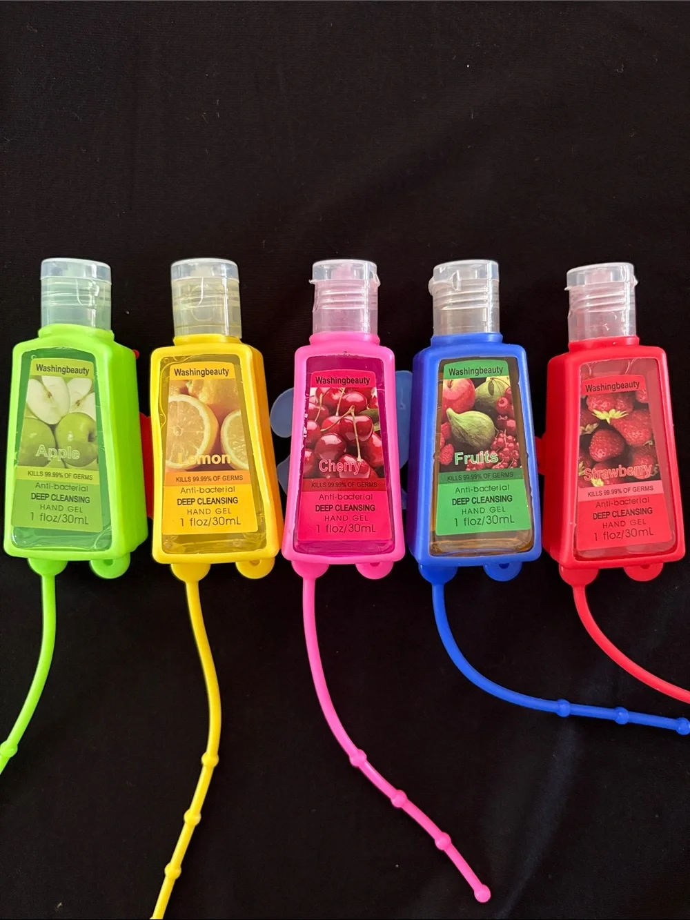 Kids Silicone Hand Sanitizer Holders with K-POP Characters - Multiple Colors